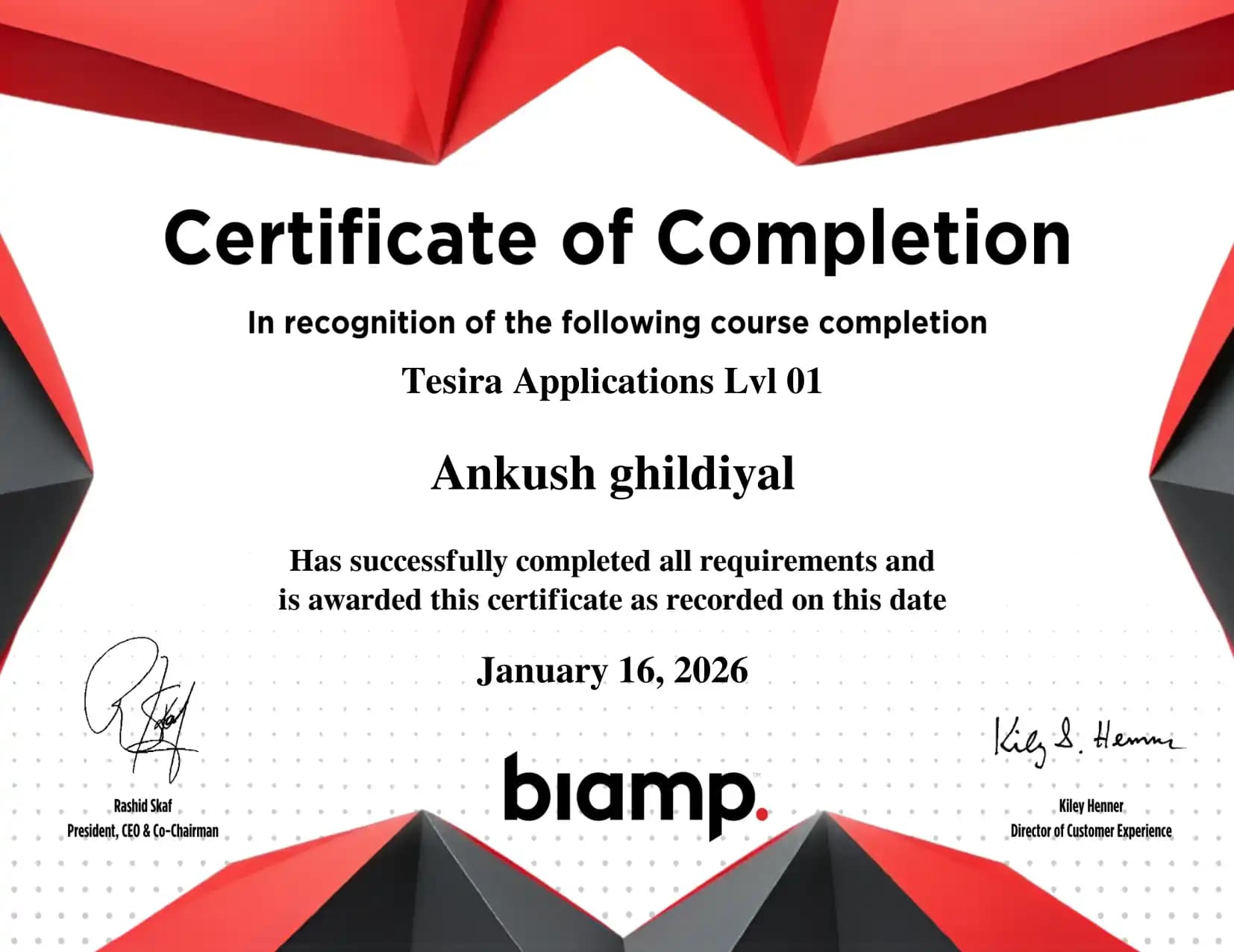 Certification